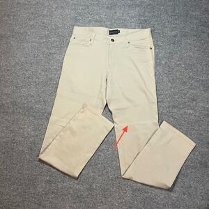 Bobby Jones Khaki Casual Pants Mens 30x30 Cotton Blend Flat Front Straight Leg